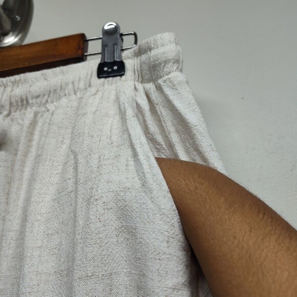 Blenca Linen Pants Women Size XL Cream Elastic Waist Relaxed Bohemian Casual - Picture 3 of 7